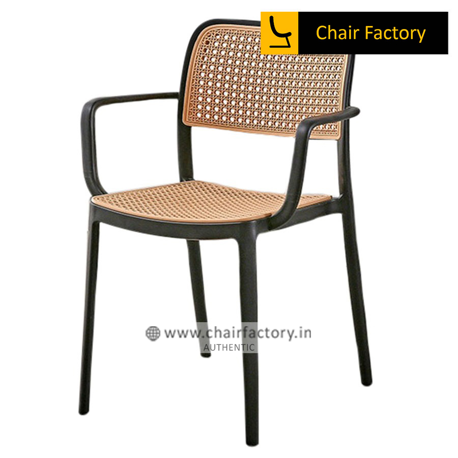 Black Mace  Cafe Chair With Arms